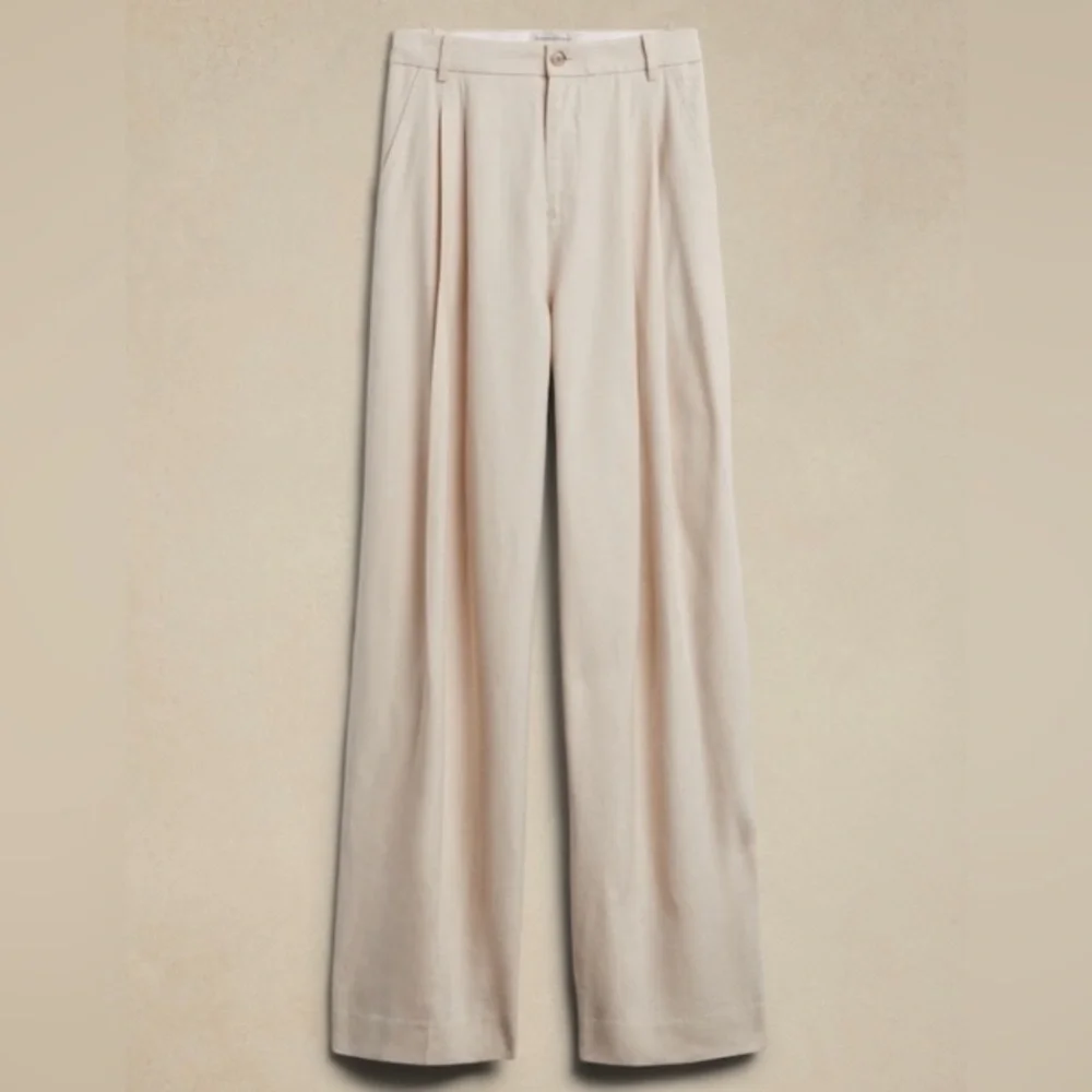 NWT! Banana Republic Lena Wide-Leg Linen-Blend Pant 629205 📀1️⃣2️⃣